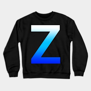 Blue Letter Z Crewneck Sweatshirt